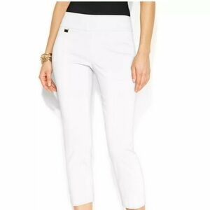Alfani Tummy-Control Pull-On Capri Pants Bright White